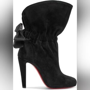 Christian Louboutin Kristofa 100 Suede/Satin/Velvet Booties Size 36